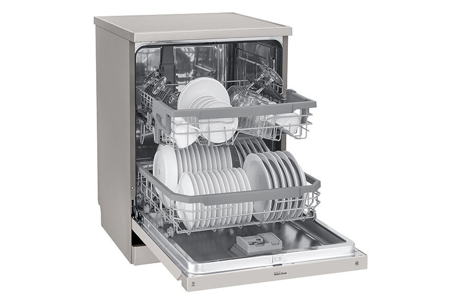 LG 14 Place QuadWash® Dishwasher in Platinum Steel Finish, XD4B14PS